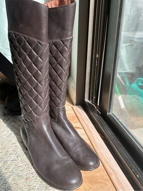 Corso Como - Quilted Leather Tall Boot  - Brown
